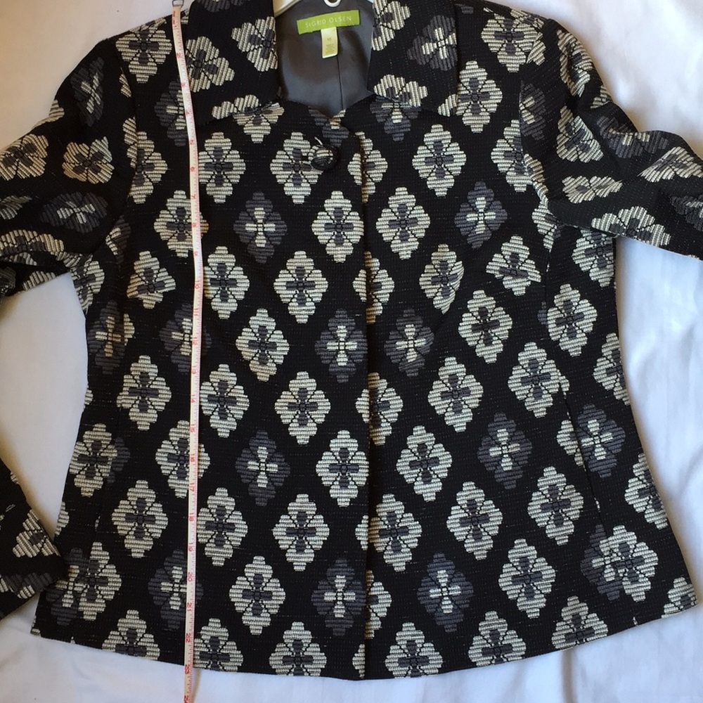 Sigrid Olsen Floral Textured Button Up Jacket - image 4